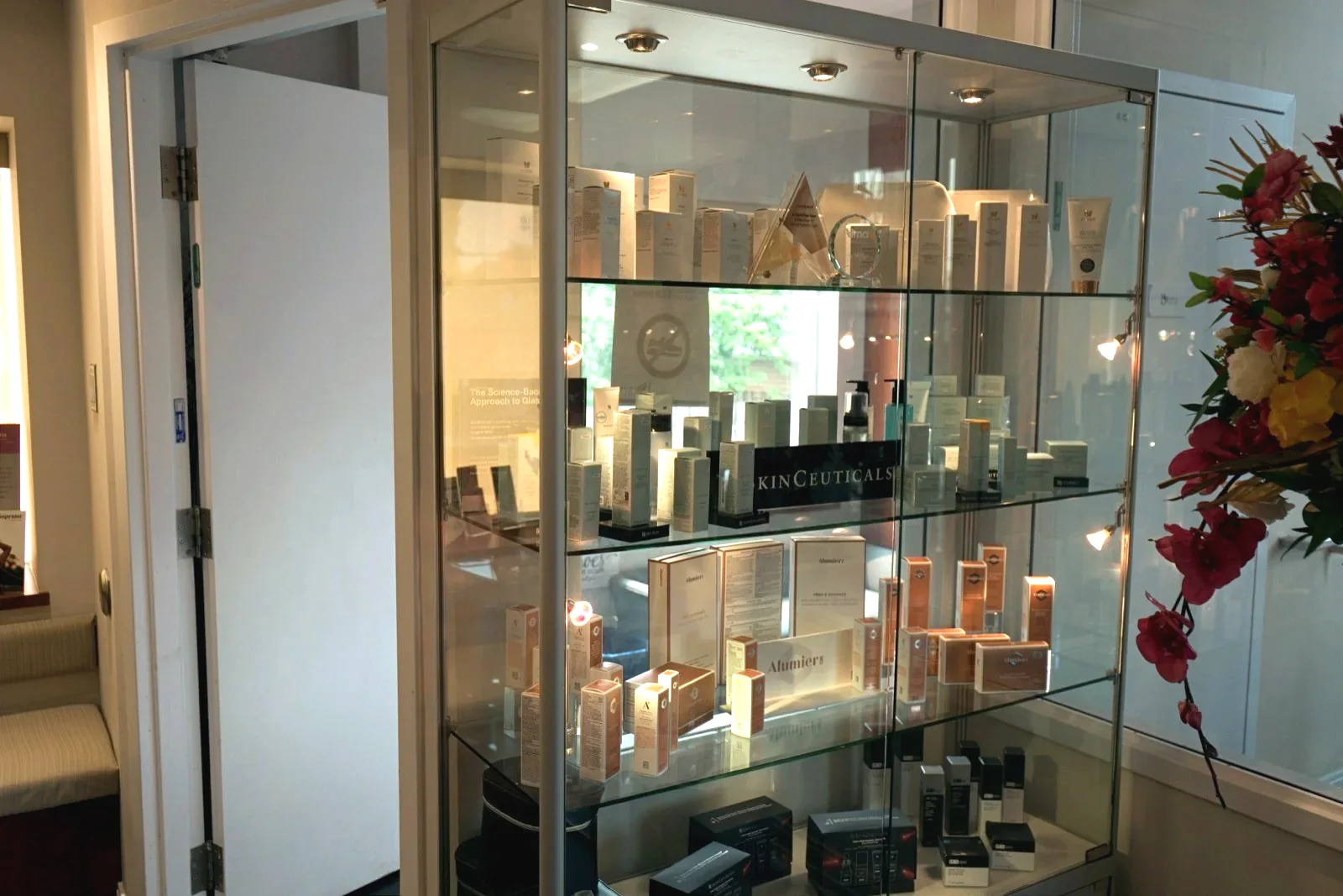 SkinCeuticals medical-grade skincare display at Derma Contour Ottawa